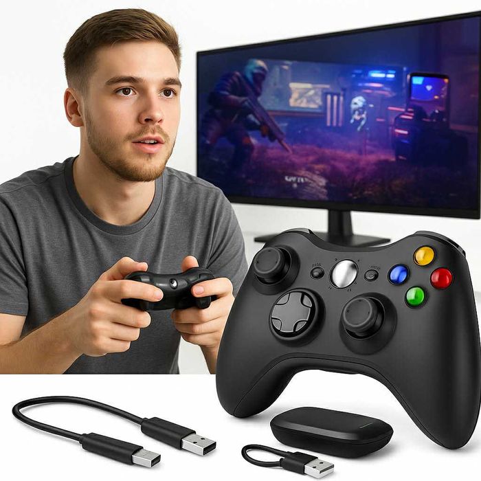 Pad XBOX 360 bezprzewodowy PC Do Gier Wygodny Adapter USB Kontroler