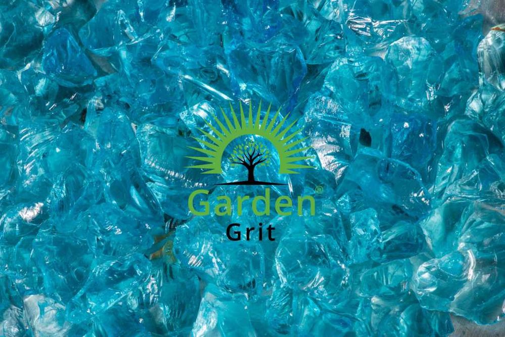 Szklane grysy dekoracyjne do ogrodu - w odcieniu turkusowym 7-20 mm