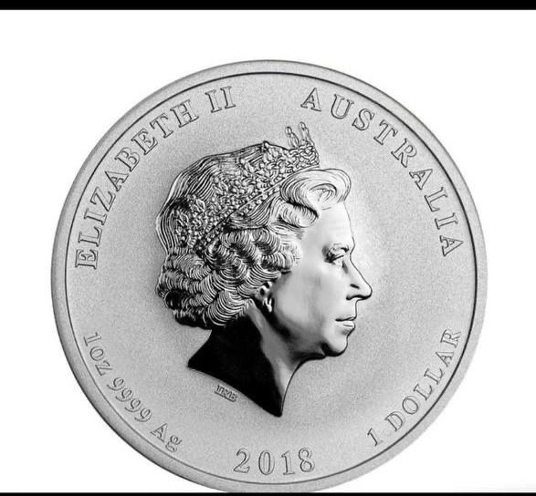 Срібна монета, інвестиційна AUSTRALIA year of the Dog 2018