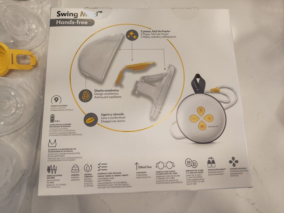 Extrator de Leite Duplo Swing Maxi Hands Free MEDELA