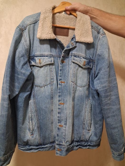 Чоловіча джинсова утеплена  куртка