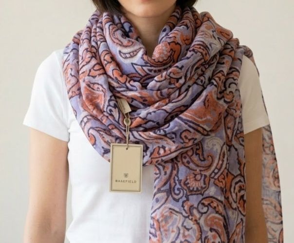 Lekki szal/pareo Basefield w wzór paisley - boho chic