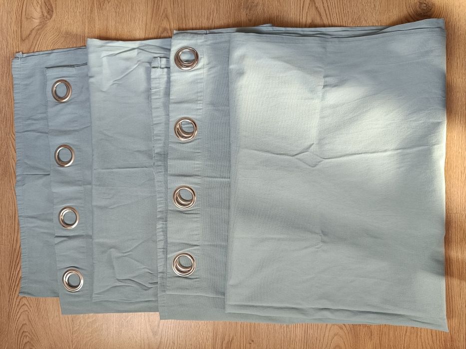 Zasłony w kolorze miętowym / szałwii 2 szt