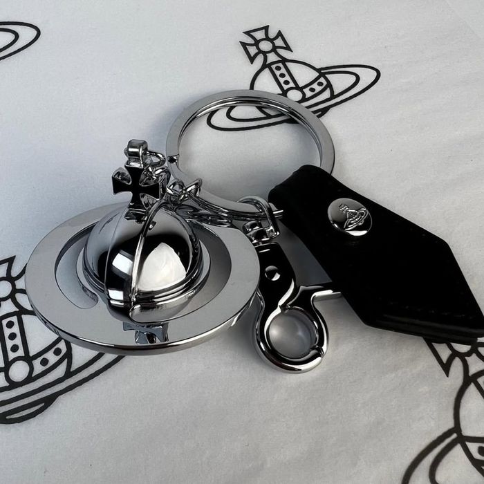 Silver orb keychain