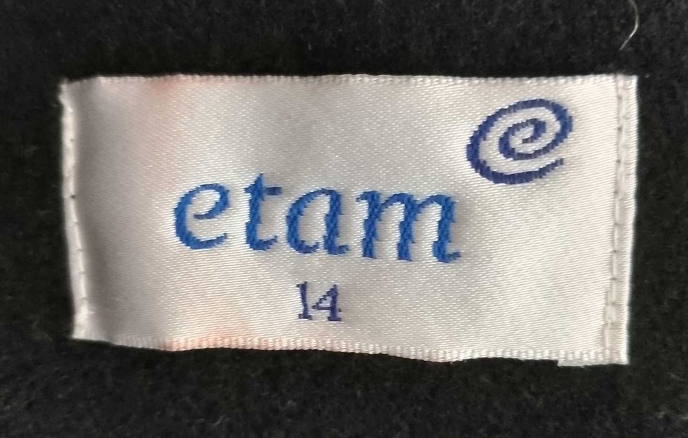 płaszczyk wełniany czarny Etam rozm. M/L