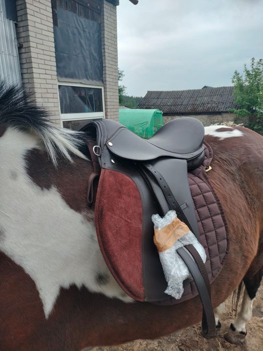 Siodło wszechstronne 17 cala brązowe kompletne