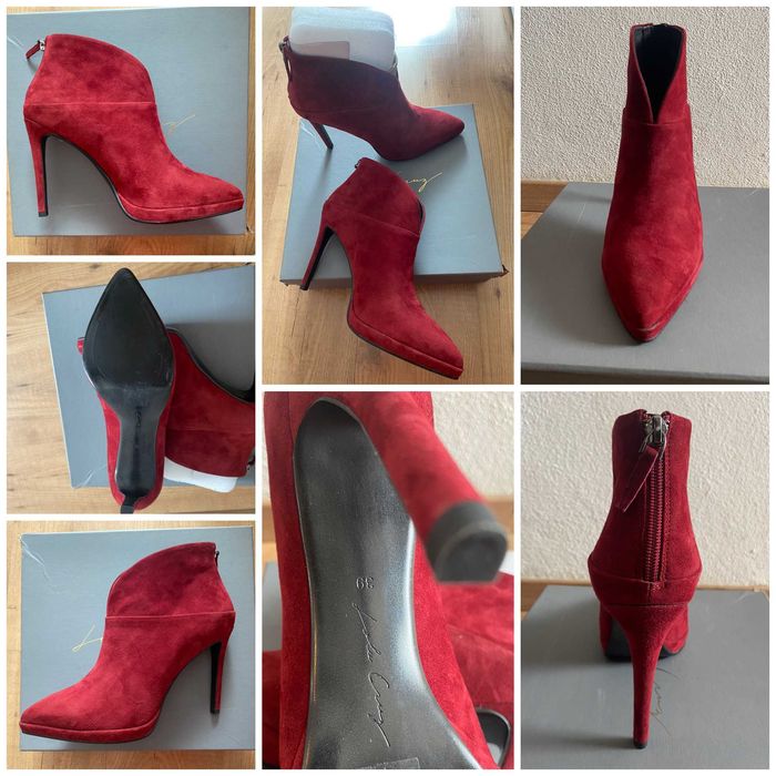 Botins em couro Vermelho - Lola Cruz - Novos