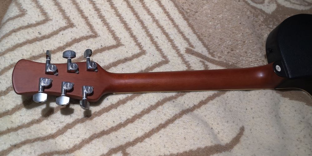 Stagg A2006-BK Shallow Bowl Electro-Acoustic Guitar - Black