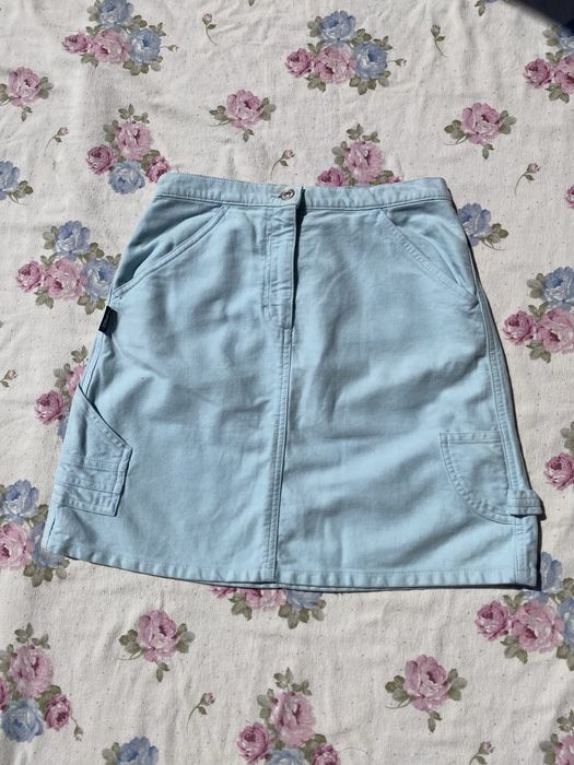 Jasna niebieska błękitna spódniczka krótka XXS 32 XS 34 benetton