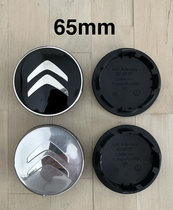 Conjunto 4 Centros Tampas Jantes Citroen DS 56mm 60mm 65mm 68mm 75mm