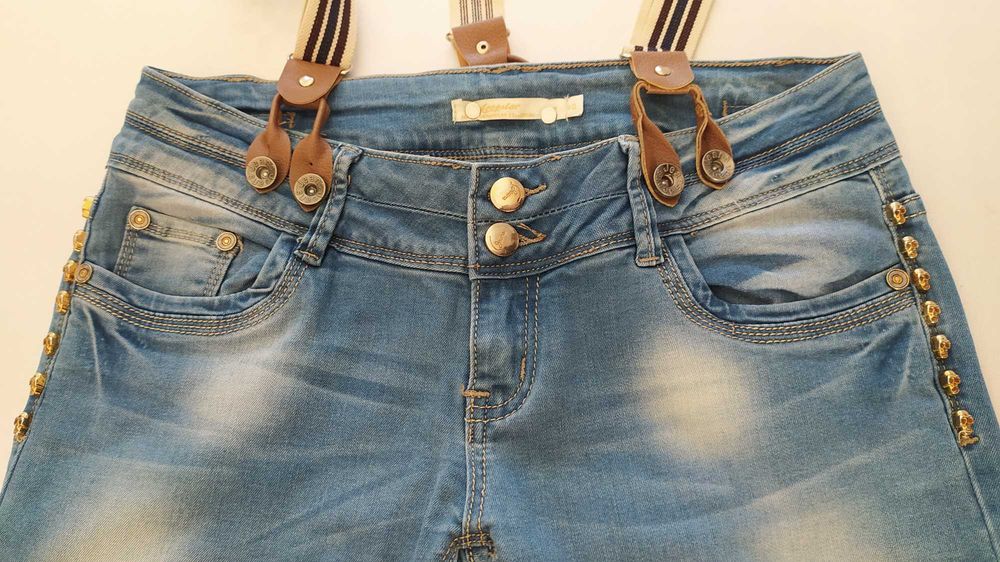 stylowe spodnie r 40 jeans damskie