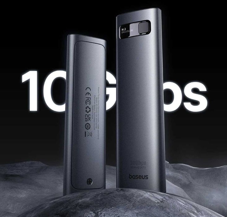 Карман Baseus BS-OH155 для SSD M.2 NVMe SATA USB 3.2 10Gbps RGB ON/OFF