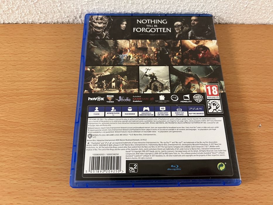 Jogo PS4 Middle-Earth: Shadow Of War