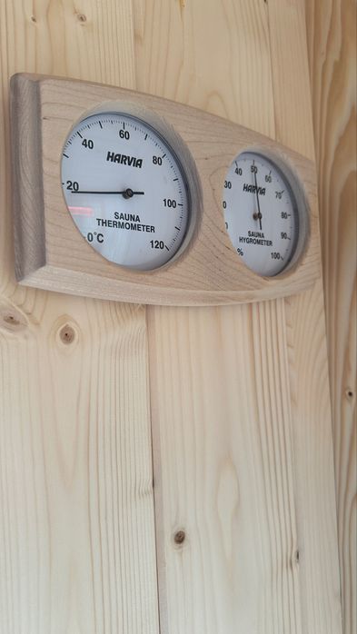 Sauna zewnetrzna ogrodowa Harvia Huum modrzew