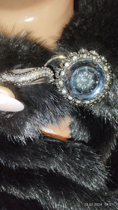 Шуба мутон + норка