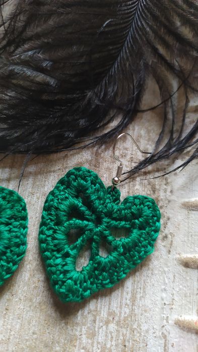 Kolczyki liść nowe