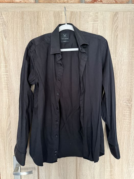 Czarna koszula Pako Lorente slim fit 41/42 176-182