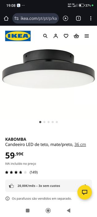 Candeeiro de teto Led