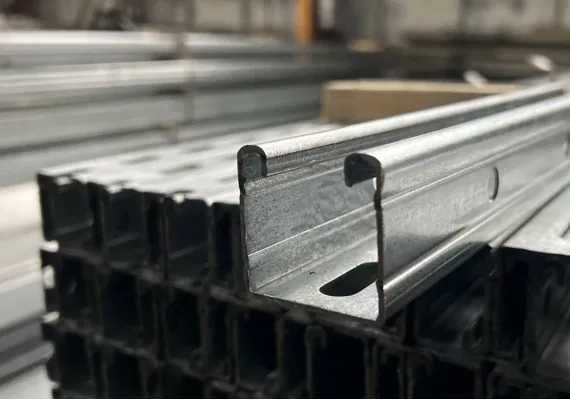 Оцинкований монтажний С-профіль, всі комплектуючи для сонячних панелей