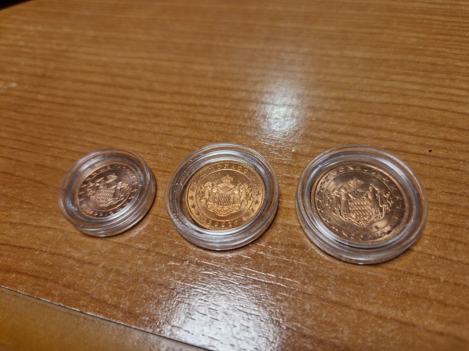 3 moedas Monaco 2001