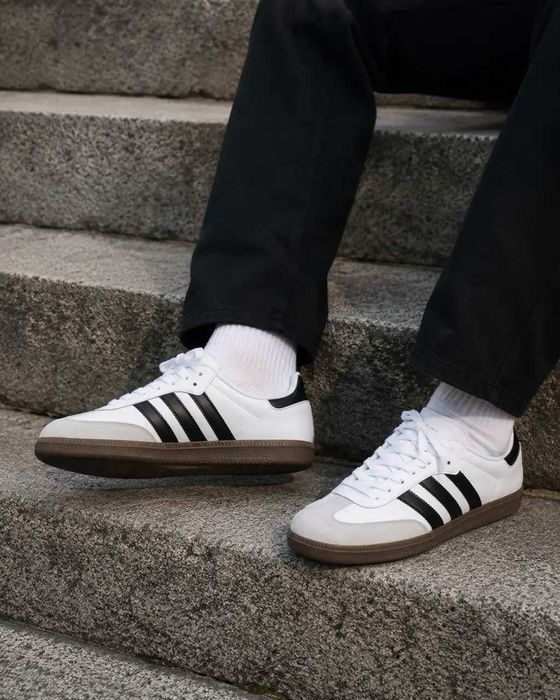 Кросівки Adidas Samba OG White білі шкіра/замша унісекс 37-41 без передоплати
