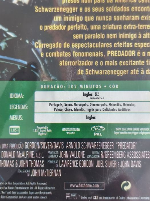 DVD Predador - Edição Portuguesa