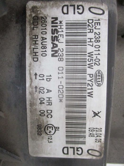 Farol optica Nissan primera 2005 xenon