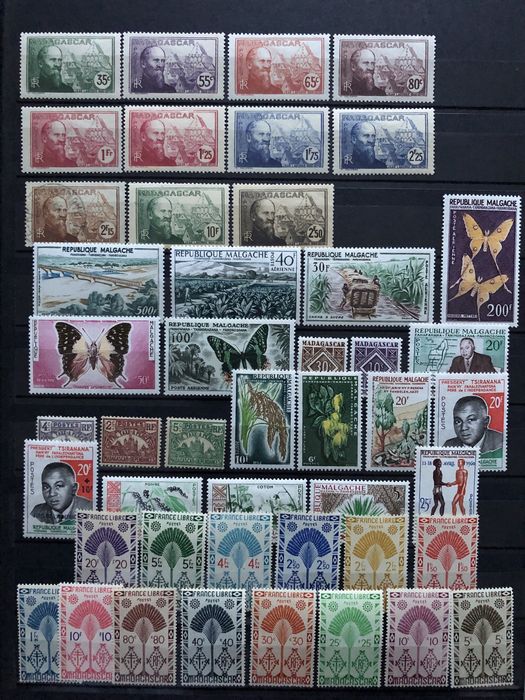 Почтовые марки Колонии Франции .