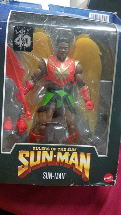 MOTU Sun-Man Rulers of the Sun Mattel Original - Novo (Caixa com Danos)