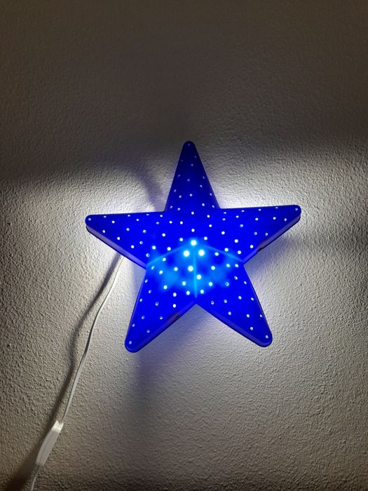 Candeeiro estrela azul