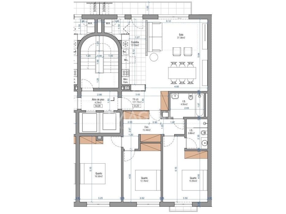 Apartamento T3 Edificio VerdeSado , Bairro Afonso Costa em Setúbal