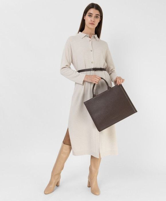 Fabiana Filippi сукня з вовни довга біла плаття з кашеміру та шовку