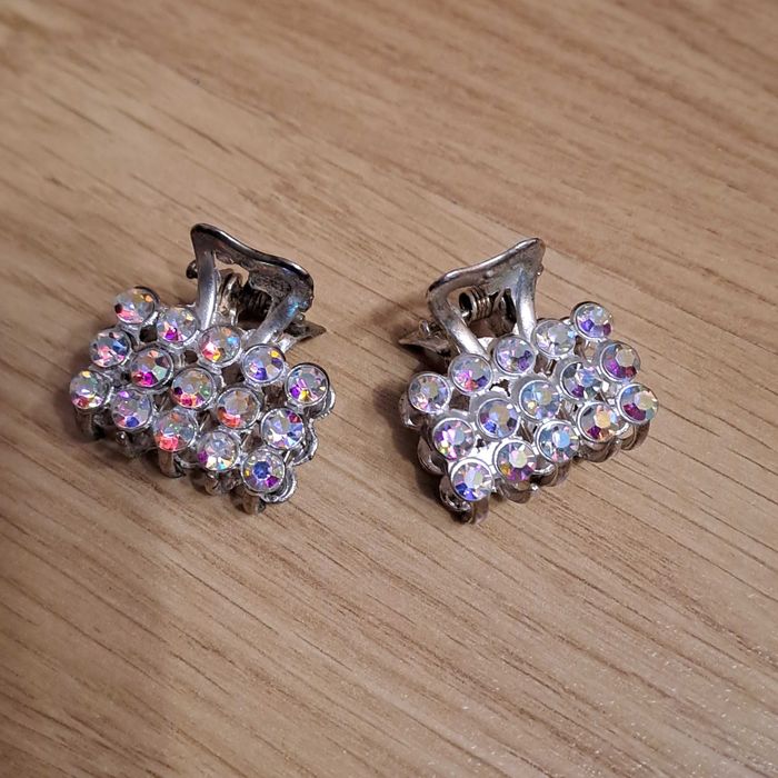 Spinki do włosów, klamerki z cyrkoniami / zestaw 2 szt.