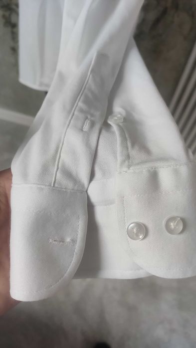 Męska biała koszula - młodzieżowa slim fit rozmiar S