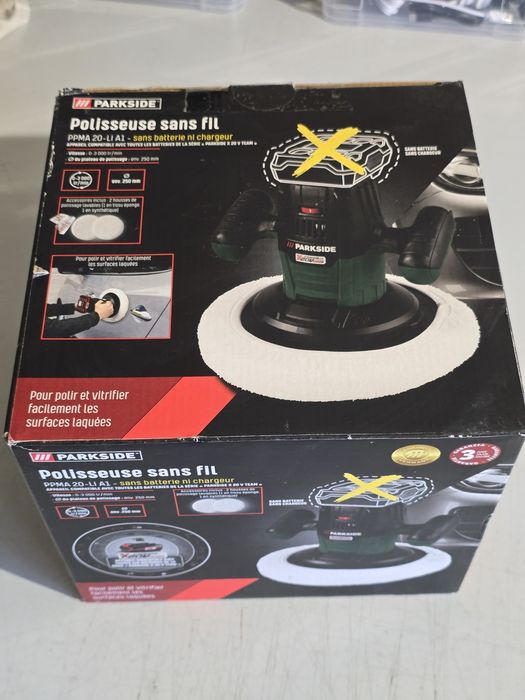 Parkside 20V Polidora sem Fio - Kit Completo