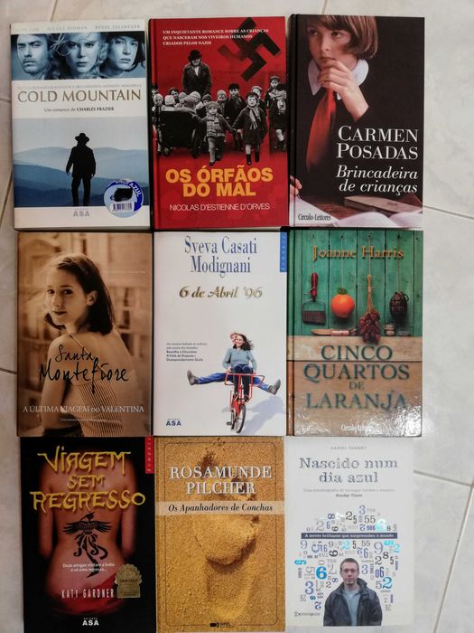Livros de Romance, Trillers e Ficção - Estrangeiros, Cada 4€