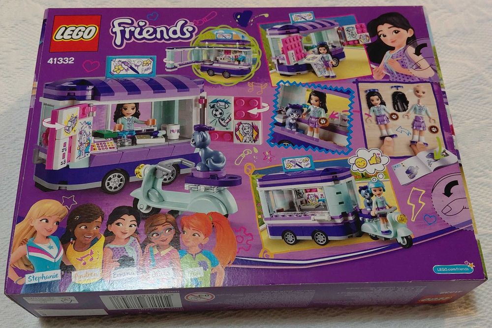 lego friends 41332 emma's art stand selado