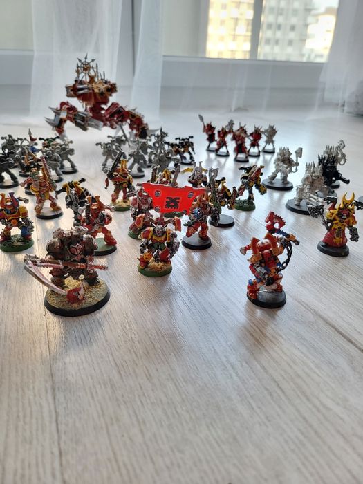 Warhammer 40k Chaos Space Marines - armia + części dodatkowe