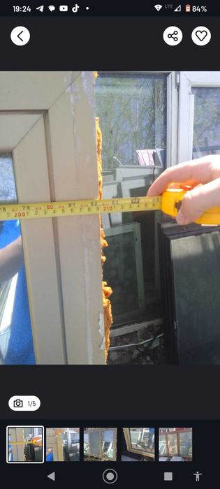 Okno aluminiowe 206 x 146 cm drewniane pcv