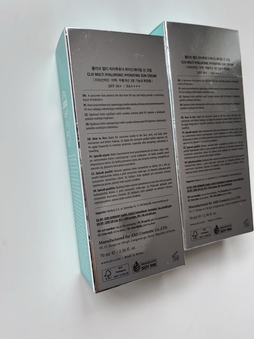 Zestaw 2 x CLIV Multi Hyaluron krem do twarzy SPF 50 hialuron 70 ml