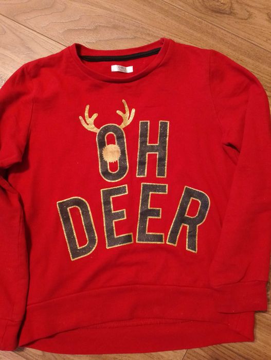 Sweterek czerwony, bluza świąteczna