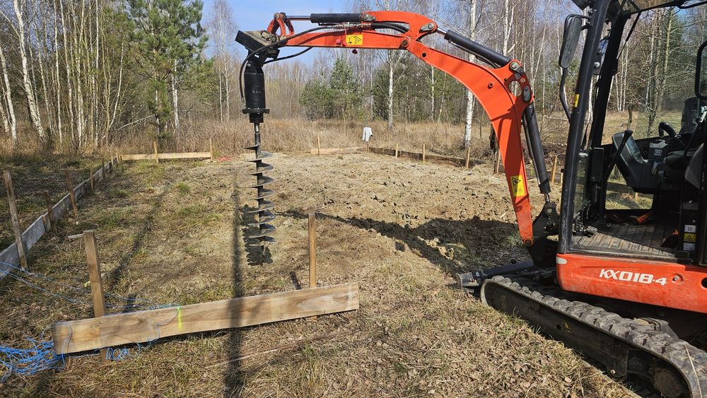 Minikoparka Zaścianki Grabówka Sobolewo usługi minikoparka wiertnica