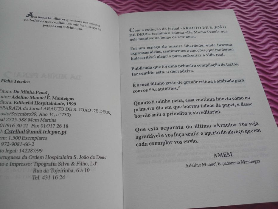 Da Minha Pena! 2 de Adelino Manteigas