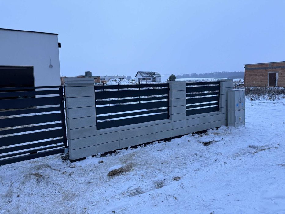 Płoty ogrodzenia, bramy wjazdowe ogrodzenie panelowe z montażem