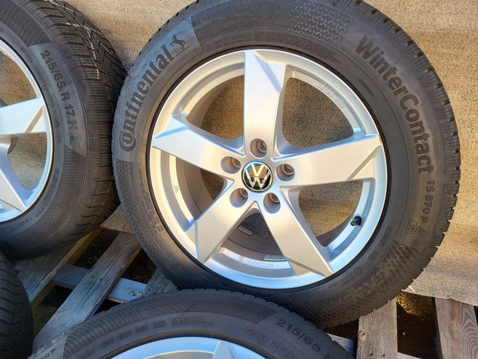 [K333] Koła zimowe 17 Cali 5x112 + Opony 215/65/17 8mm VW TIGUAN 23r