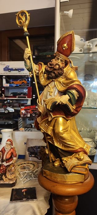 Figura Świętego  Biskup z drewna polichromia 60-72cm