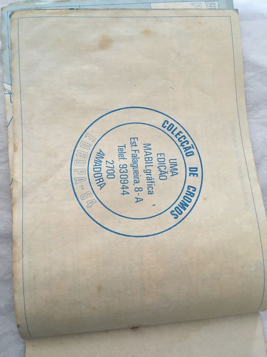 Caderneta cromos europa 84