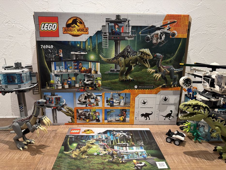 Lego 76949 Oryginal Gigantosaurus i Therizinosaurus Attack klocki