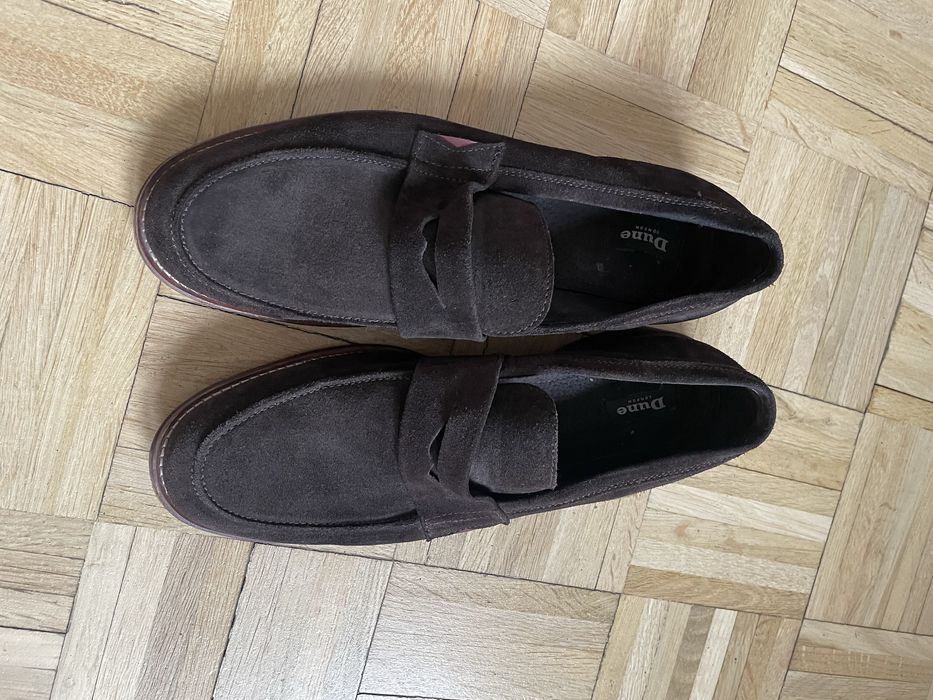 Buty mokasyny Dune zamsz skóra, 45