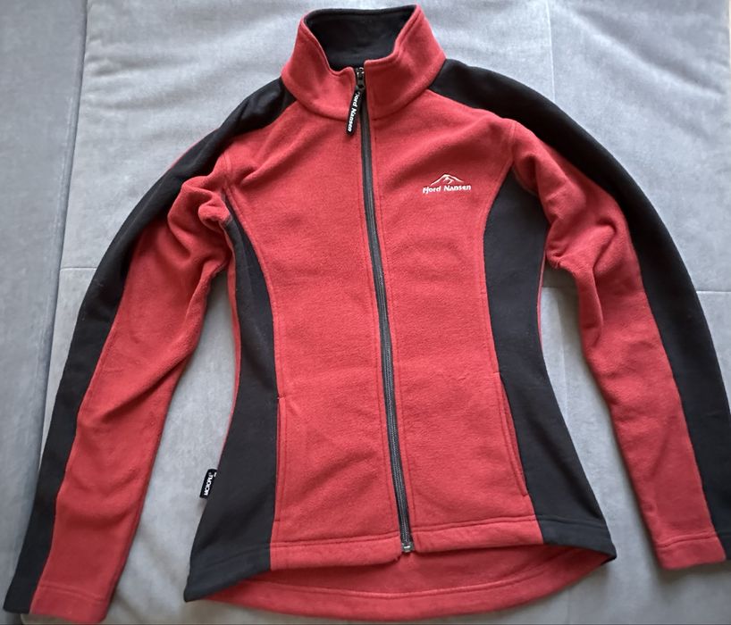 Куртка фліска fjord nansen micropile 150 червона / чорна розмір
